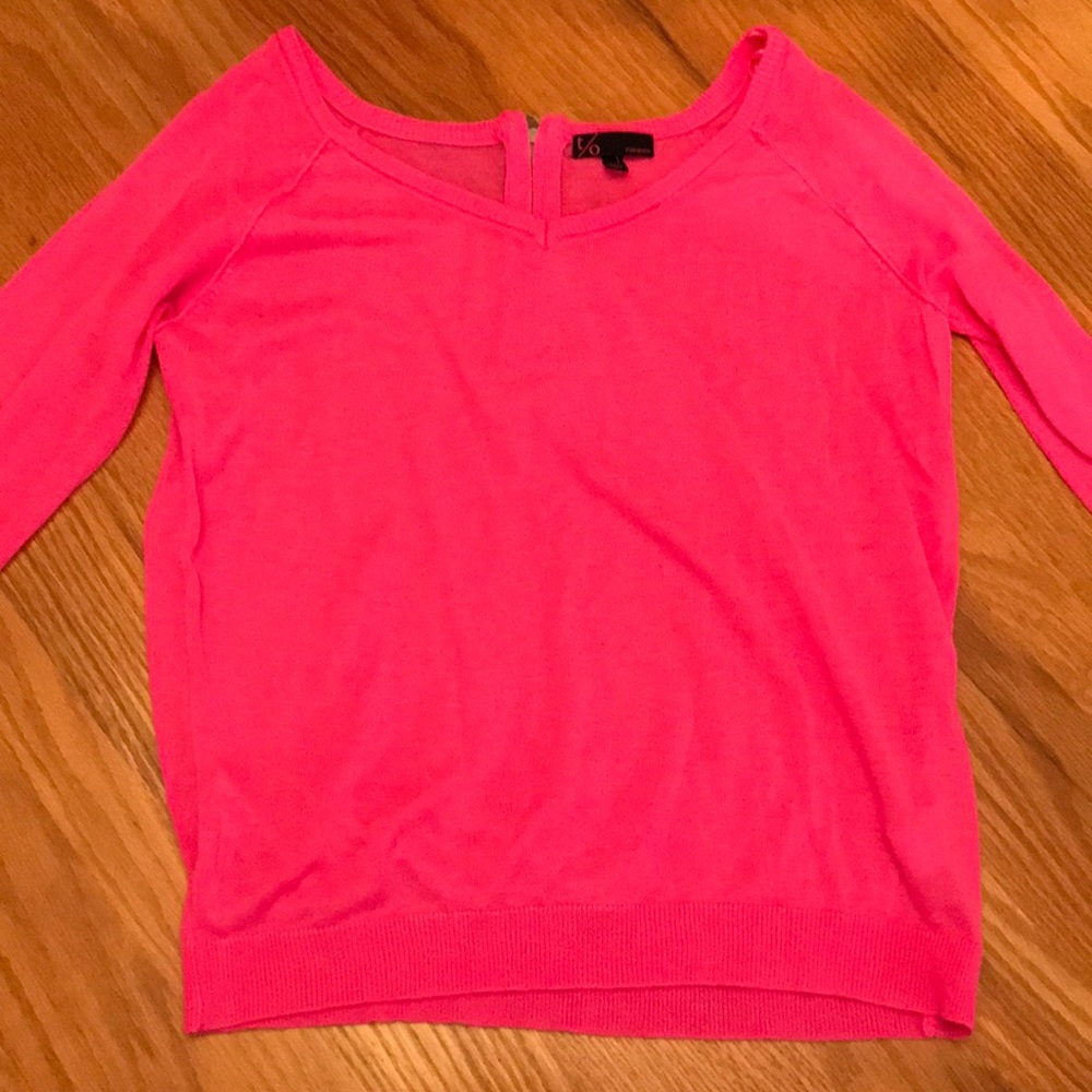 t/o brand hot pink sweater